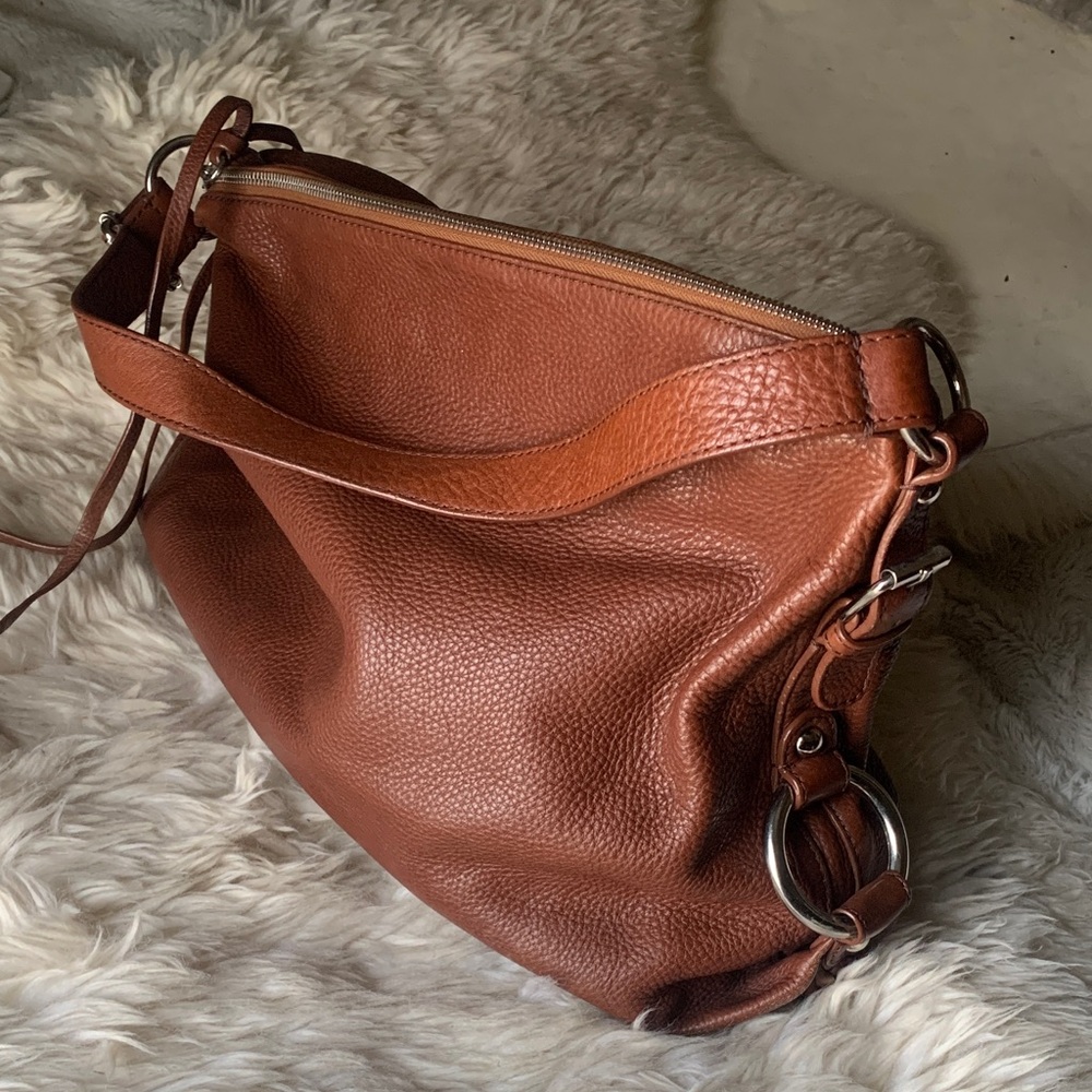 Banana Republic Rich Brown Leather Hobo Bag